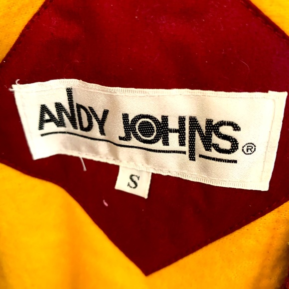 Vintage Andy John’s Burgundy Bomber Jacket - Picture 3 of 5